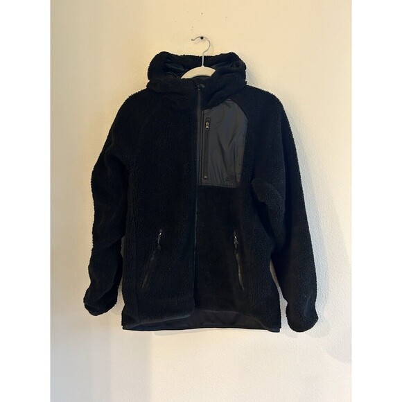 Nike SB Everett Fleece Jacket Sherpa Zip Up Hoodie Windstopper Black S - Picture 1 of 10